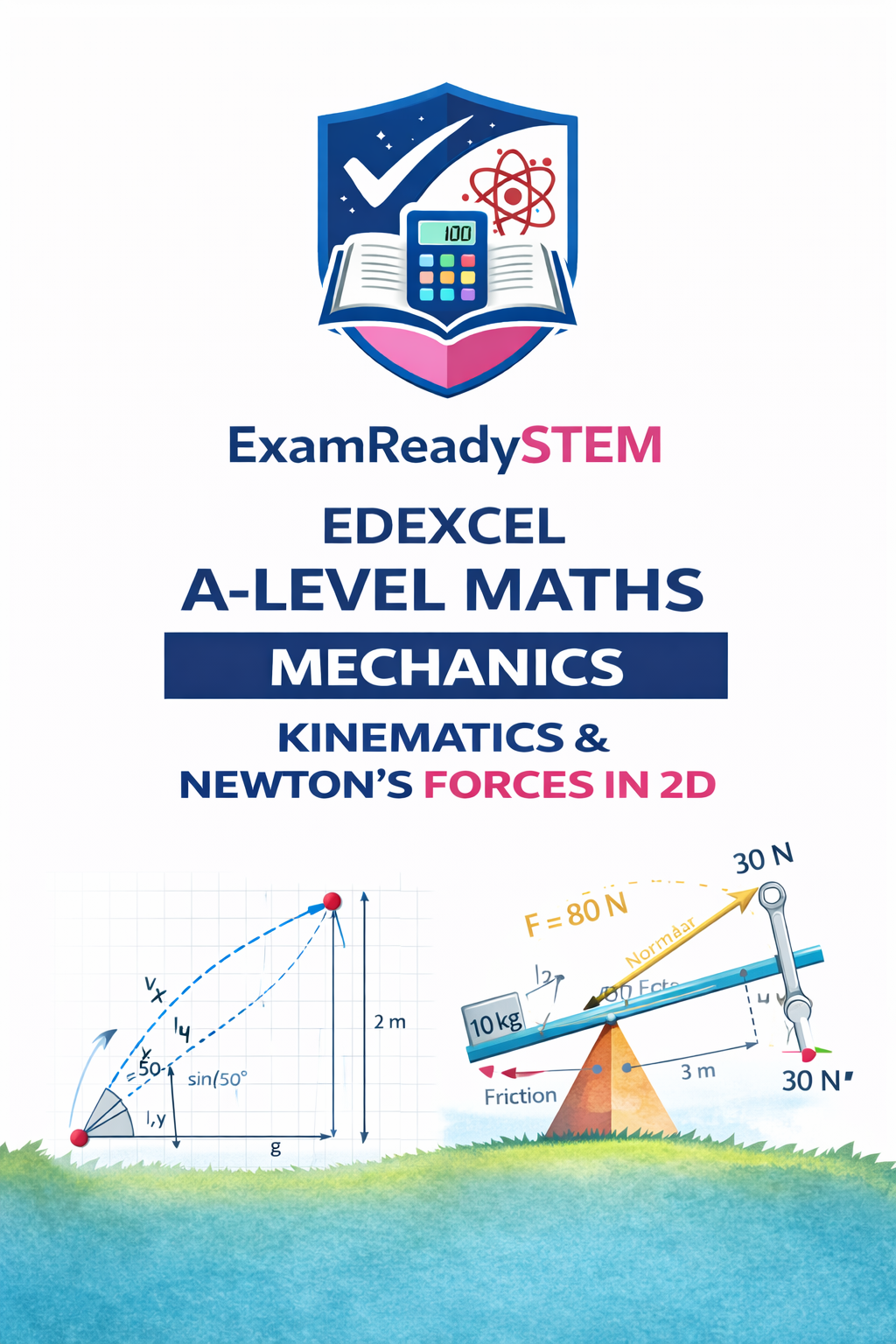 EDEXCEL A-Level Maths Mechanics – KINEMATICS & FORCES IN 2D FULLY WORKED SOLUTIONS (2018–2025)