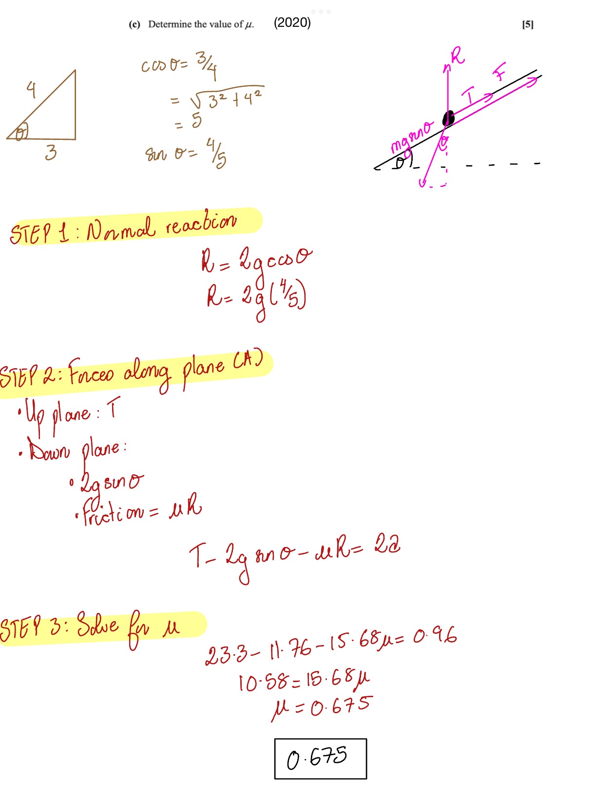 OCR-A A-Level Maths Mechanics –  Forces & Newton’s Laws FULLY WORKED SOLUTIONS (2018–2025)