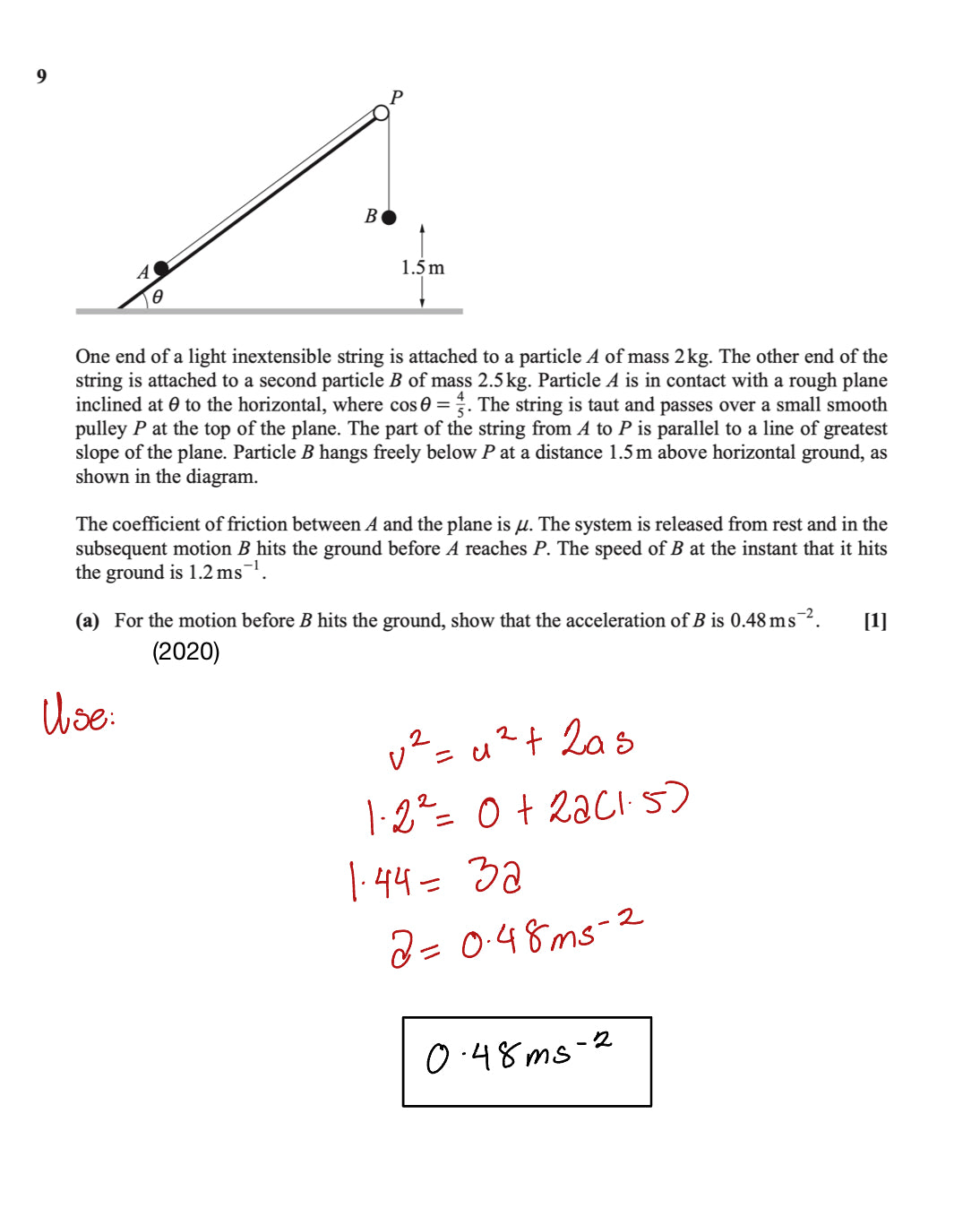 OCR-A A-Level Maths Mechanics –  Forces & Newton’s Laws FULLY WORKED SOLUTIONS (2018–2025)