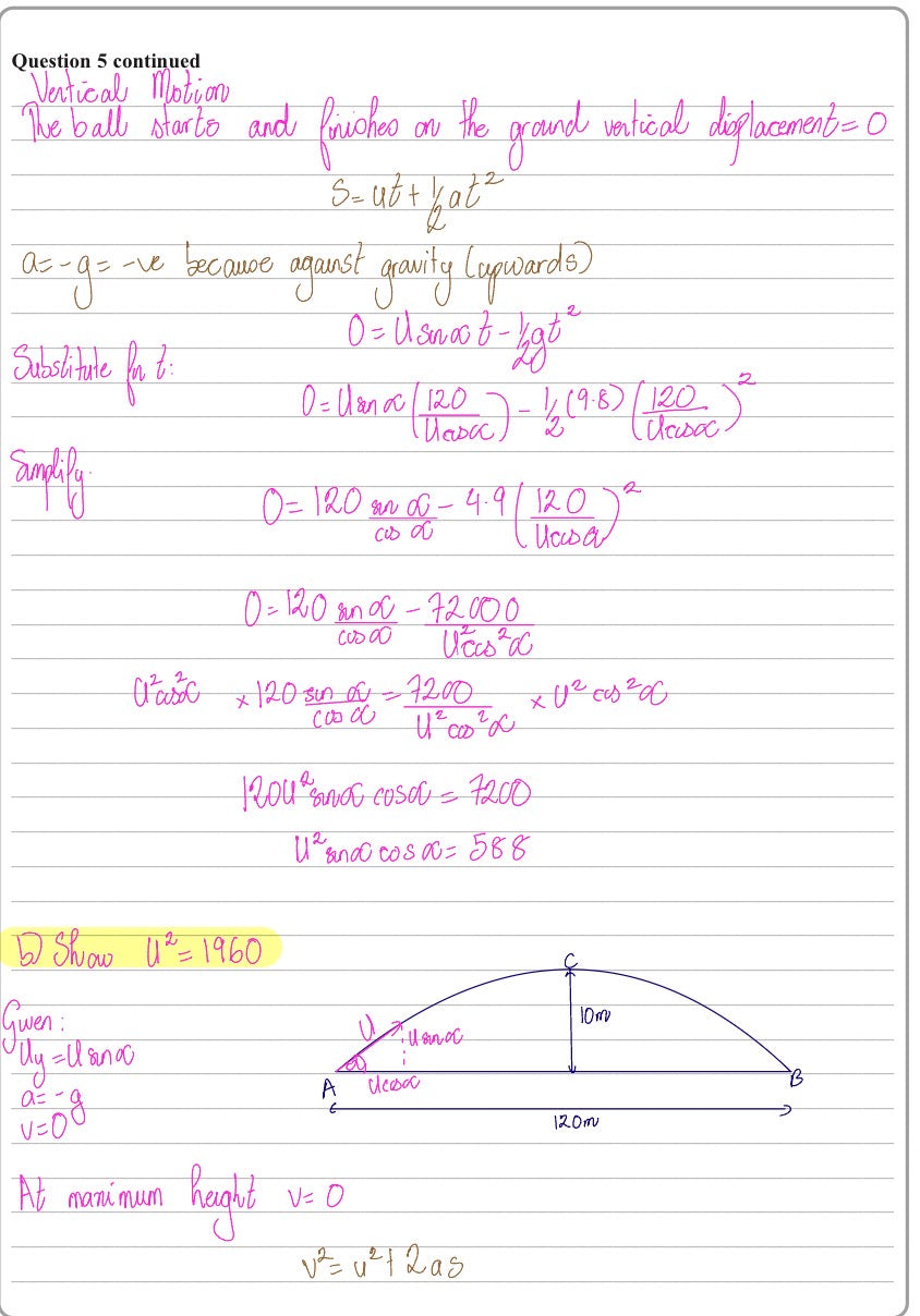 Edexcel A-Level Maths Mechanics – Projectiles FULLY WORKED SOLUTIONS (2018–2025)